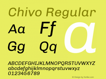Chivo Version 1.007 Font Sample