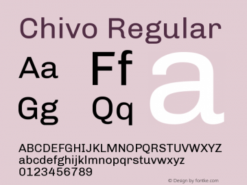 Chivo Version 1.007 Font Sample