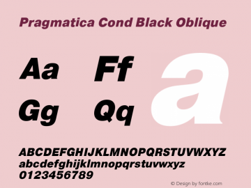 Pragmatica Cond Black Oblique Version 2.000图片样张