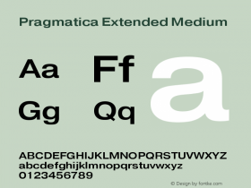 Pragmatica Extended Medium Version 2.000 Font Sample