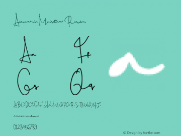 Alexandria Maigettand Version 1.00;February 16, 2021;FontCreator 13.0.0.2683 64-bit图片样张