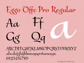 Eggo Offc Pro Version 7.504; 2015; Build 1020 Font Sample