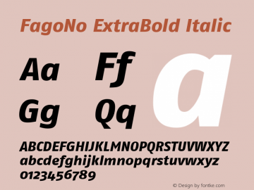 FagoNo ExtraBold Italic Version 001.000图片样张
