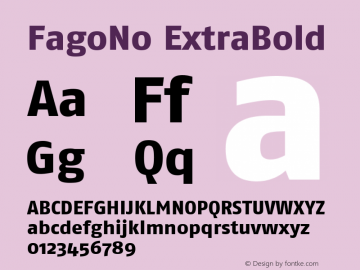 FagoNo ExtraBold Version 001.000图片样张