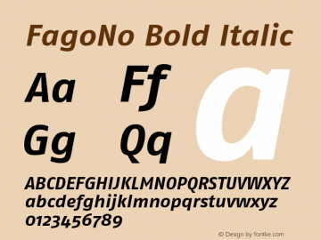 FagoNo Bold Italic 001.000图片样张