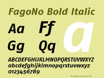 FagoNo Bold Italic 001.000图片样张