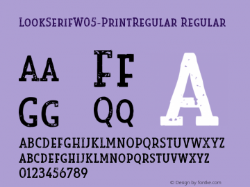 Look Serif W05 Print Regular Version 1.00图片样张