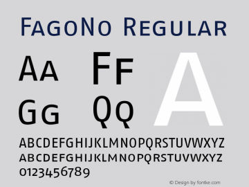 FagoNo Regular Version 1.00图片样张