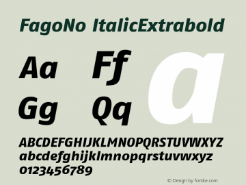 FagoNo ItalicExtrabold Version 1.00图片样张