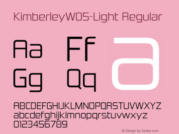 Kimberley W05 Light Version 4.00 Font Sample