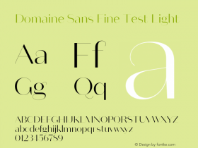 DomaineSansFine-LightTest Version 1.005;PS 1.000;hotconv 16.6.54;makeotf.lib2.5.65590;0图片样张