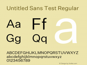 UntitledSans-RegularTest Version 1.000;PS 1.0;hotconv 16.6.51;makeotf.lib2.5.65220;0 Font Sample