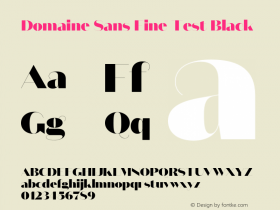 DomaineSansFine-BlackTest Version 1.005;PS 1.000;hotconv 16.6.54;makeotf.lib2.5.65590;0图片样张