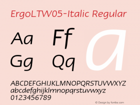 Ergo LT W05 Italic Version 1.10图片样张