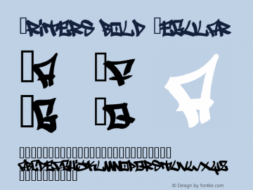 Writers bold Regular 1.00图片样张