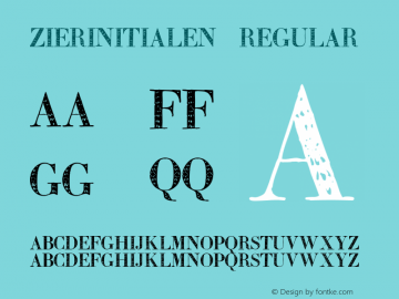 Zierinitialen2 Regular Version 1.0; 2002; initial release Font Sample