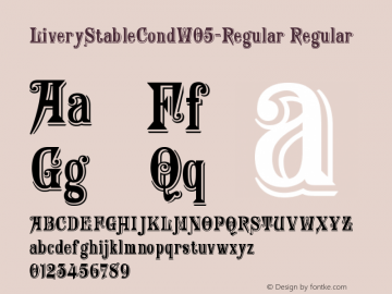 Livery Stable Cond W05 Regular Version 1.00 Font Sample