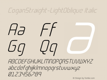 Cogan Straight Light Oblique Version 1.000;com.myfonts.easy.leandro-ribeiro-machado.cogan-straight.light-oblique.wfkit2.version.4kb2图片样张