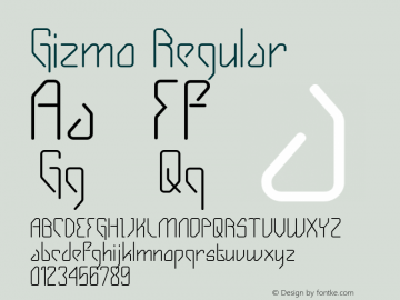 Gizmo Regular 1.0 Font Sample