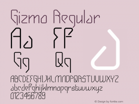 Gizmo Regular 1.0 Font Sample