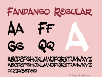 Fandango Regular 1 Font Sample