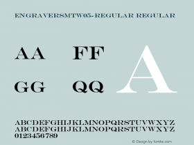 Engravers MT W05 Regular Version 2.00 Font Sample