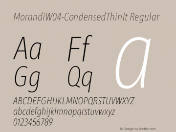 Morandi W04 Condensed Thin It Version 1.21图片样张