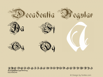 Decadentia Regular 1.0 07-05-2002图片样张