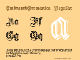 EmbossedGermanica Regular 001.000图片样张