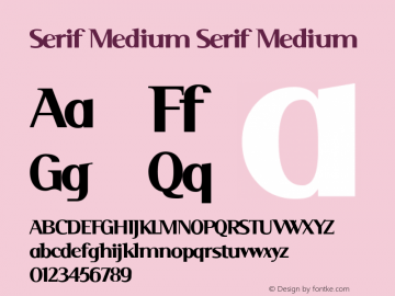 Serif Medium Serif Medium Macromedia Fontographer 4.1.3 15.02.02 Font Sample