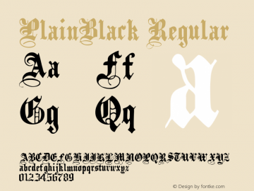 PlainBlack Regular 1.000图片样张