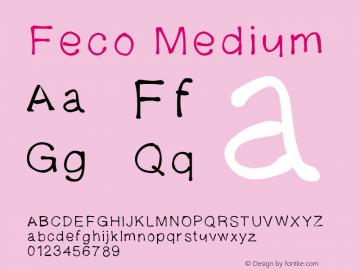 Feco Medium Version 001.000 Font Sample