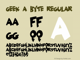 Geek a byte Regular 1 Font Sample