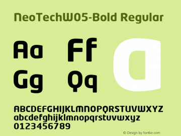 Neo Tech W05 Bold Version 1.54图片样张