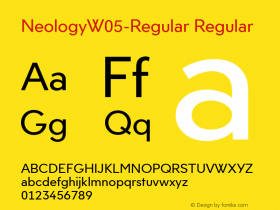 Neology W05 Regular Version 4.46 Font Sample