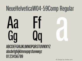 Neue Helvetica W04 59 Comp Version 1.000 Font Sample