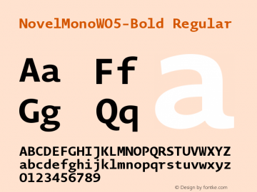 Novel Mono W05 Bold Version 1.00 Font Sample