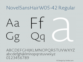 Novel Sans Hair W05 42 Version 1.00 Font Sample