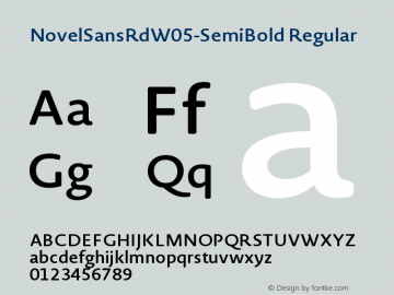 Novel Sans Rd W05 SemiBold Version 1.00图片样张