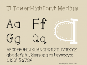 TLTowerHighFont Medium Version 001.000图片样张