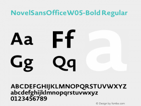 Novel Sans Office W05 Bold Version 1.30 Font Sample