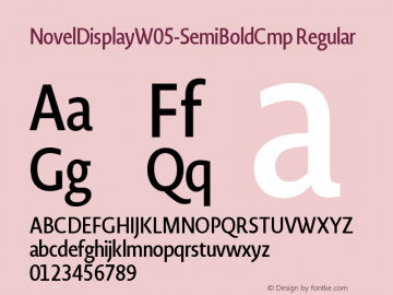 Novel Display W05 SemiBold Cmp Version 1.20图片样张