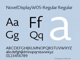 Novel Display W05 Regular Version 1.20 Font Sample