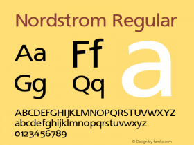 Nordstrom W05 Roman Version 4.10 Font Sample