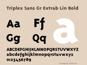 Triplex Sans Gr Extrab Lin Bold Version 3.2; 2002图片样张