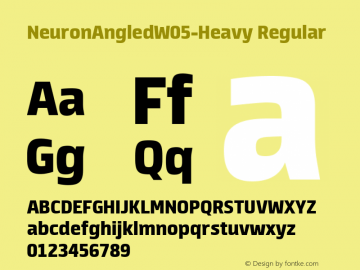 Neuron Angled W05 Heavy Version 1.00 Font Sample