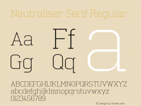 Neutraliser Serif W05 Thin Version 4.00图片样张