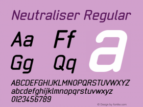 Neutraliser W05 BoldOblique Version 4.00图片样张