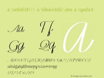 Rachele W05 Ribbon Bold Semi Version 2.10 Font Sample