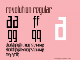 Revolution Regular Version 1.000;PS 001.000;hotconv 1.0.38 Font Sample